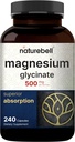 NatureBell 마그네슘 글리세린 캡슐 500mg & 여성 240 Veggie 캡슐 묶음 팩을 위한 비타민 B 복합체 | 킬레이트 및 순화 미네랄 | 면역, 에너지 및 예비적 지원
