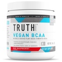 Truth Nutrition Vegan BCAA 분말 - 2 : 1 비율 에너지, 근육 건물, 근육 회복을위한 자연적인 BCAAs 아미노산 분말 (레드 라즈베리, 30 서빙)