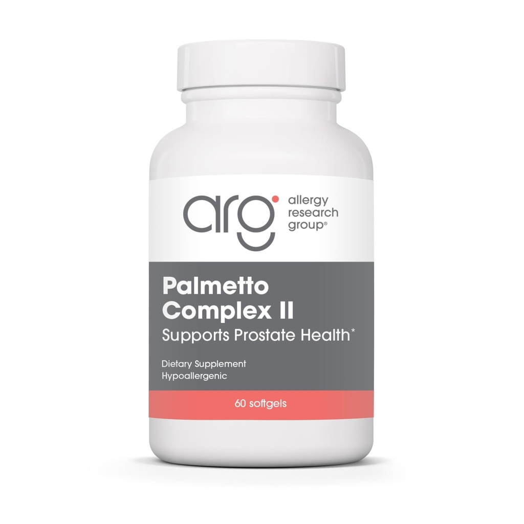 Allergy Research Group Palmetto Complex II - 전립선 지원, Lycopene, 호박 씨앗 오일, 아연 - 60 카운트와 함께 Men & Women을위한 톱 팔로토