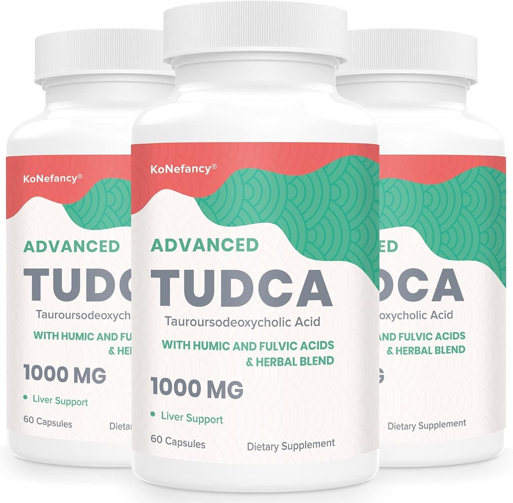 TUDCA Liver는 1000mg를 보충합니다 - 180 Vegan 캡슐, Fulvic와 Humic 산을 가진 Milk 이틀 초본 혼합, 소화성 건강