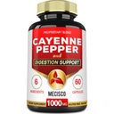 6in1 카이엔 고추 캡슐 Ginger 뿌리, 사탕수수수 뿌리, 그리고 검은 후추와 더 - 60 캡슐 - 카이엔 보충 지원 소화 시스템, 면역