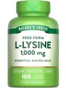 Nature's Truth L Lysine 1000mg | 100 코팅 캡릿 | 필수 아미노산 | Vegan, Non-GMO, & 글루텐 무료 보충