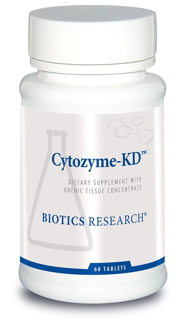 Biotics 연구 Cytozyme KD Neonatal Kidney, Renal 건강, 심장 건강, SOD, Catalase의 유력한 산화를 억제하는 활동, 60의 정제