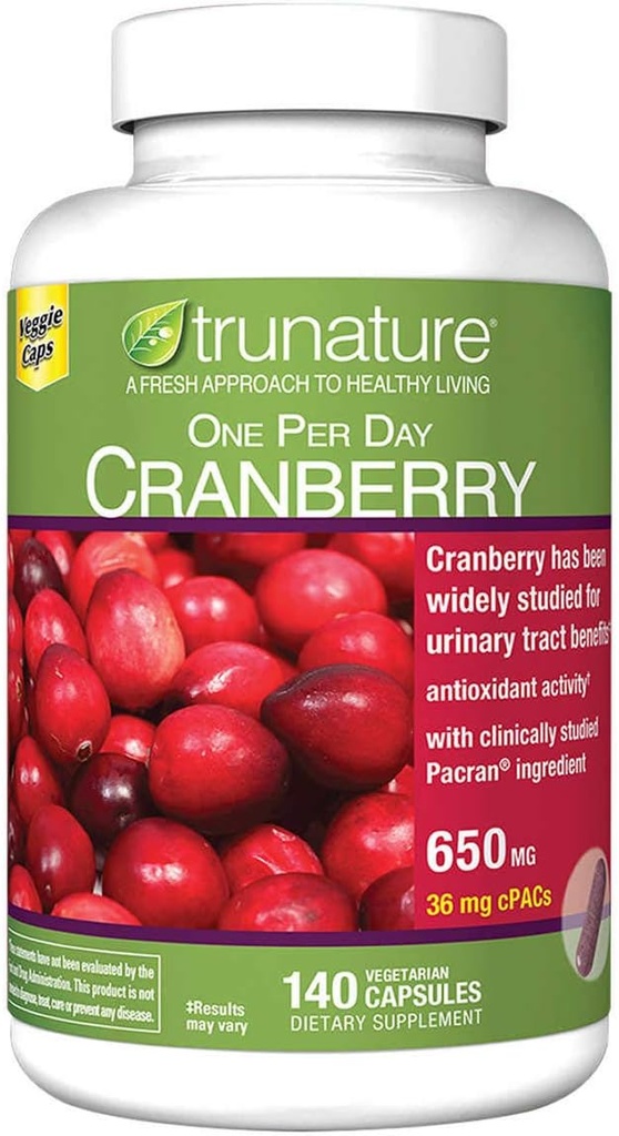 trunature 크랜베리 650 mg, 140 채식 캡슐 (2 팩)