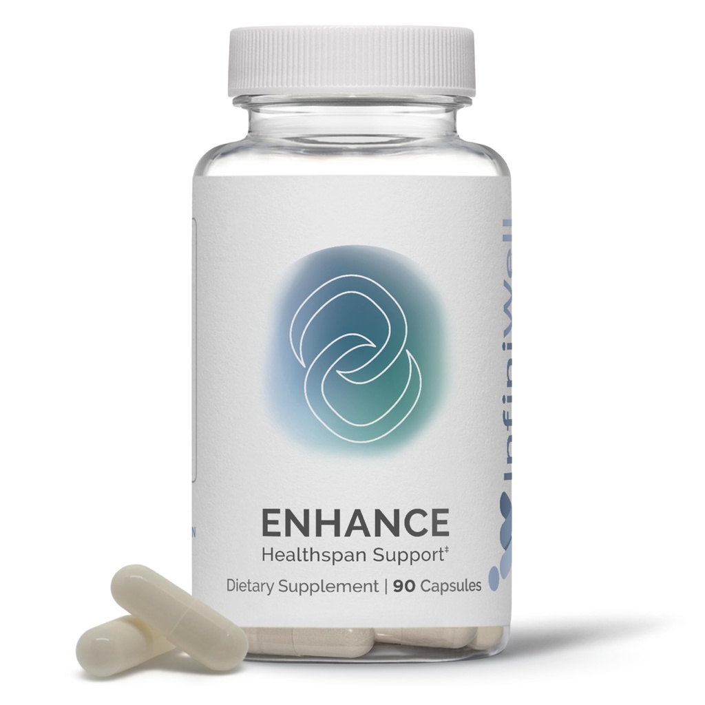 InfiniWell Enhance - 건강한 노화, Trimethylglycine (TMG)를 가진 장수 보충교재 - Encourage 세포질 갱신 & Mitochondrial 건강 - Healthspan & Epigenetic 노후화를 승진시키는 도움 (90의 캡슐)