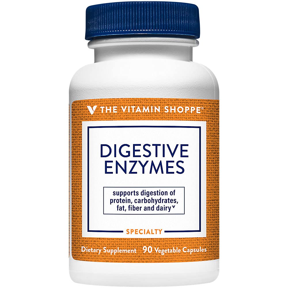 소화 효소 - 식물 기반 소화 공식, 비타민 Shoppe에 의해 Nutrients, Nutrient Digestion & Absorption (90 Veggie 캡슐)을 지원하는 소화를 촉진