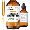 야생 & 유기 Maitake 버섯 Tincture - 면역 지원 보충교재 - 액체 Maitake 버섯 추출물 - Vegan, Sugar & Alcohol-Free Drops - 4 fl oz