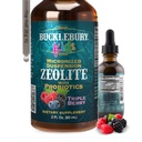 BUCKLEBURY Probiotics를 가진 아이를 위한 액체 비석 Detox - 아이들을 위한 설탕 자유로운 자연적인 베리 풍미 Probiotics - 비석 중금속 Detox와 면역성이 있는 지원 - 2 Fl Oz