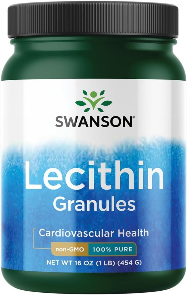 Swanson 100 % 순수한 Lecithin 과립 (비 GMO) 16 Ounce (1 lb) (454g) 과립