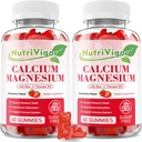 높은 흡수 마그네슘 300mg를 가진 칼슘 마그네슘 아연 Gummies, 뼈를 위한 D3를 가진 칼슘 보충교재, 근육 & 아이를 위한 면역성이 있는 지원 & 성인, 딸기 풍미, 120 조사