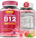 메틸 B12 Gummies 5000 mcg/10000 mcg w/L-Methylfolate, B6의 사자 Mane 버섯, CoQ10, PQQQ, 마그네슘 글리세라이드, 에너지, 초점, 하수구 & 면제 1Pack를 위한 여분 힘 Liposomal 비타민 B12 Complex