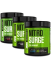 Jacked Factory NITROSURGE Pre Workout Supplement - Endless Energy, Instant Strength Gains, Clear Focus, Intense Pump | Cherry Limeade, Blue Raspberry, Arctic White (90 서빙)