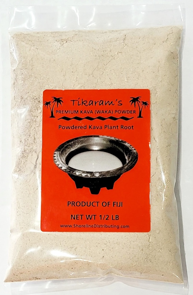 Tikaram의 Kava Kava - 프리미엄 피지 와카 (Nobel Lateral Root Kava Powder) 1/2 파운드 (8oz) - 피지 시장 도매, 8oz (1/2 파운드)