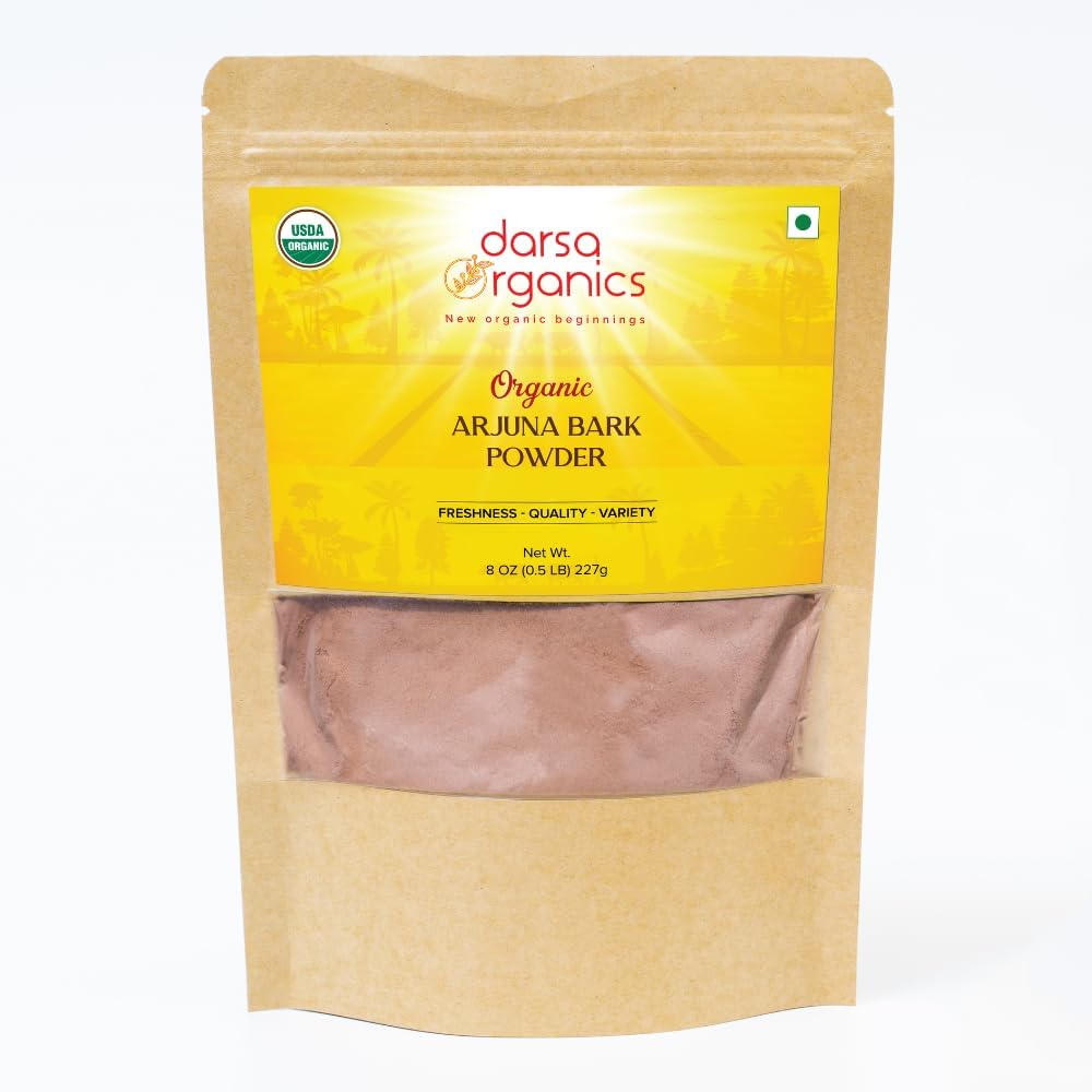 Arjuna 분말, 8 oz - 심장 혈관 지원, 심장 건강 및 혈압 유지 보수, Arjuna 껍질 분말, 비 GMO, 글루텐 프리, 고저