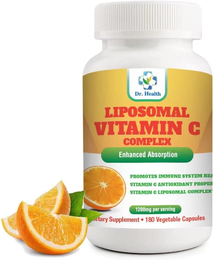 Liposomal 비타민 C 병 당 180의 Veggie 캡슐을 봉사하는 당 1200mg 높은 흡수 비타민 C 알약은 미국에서 한 면역 체계 지원을 가진 뚱뚱한 녹는 Vit C 강력한 산화를 억제합니다