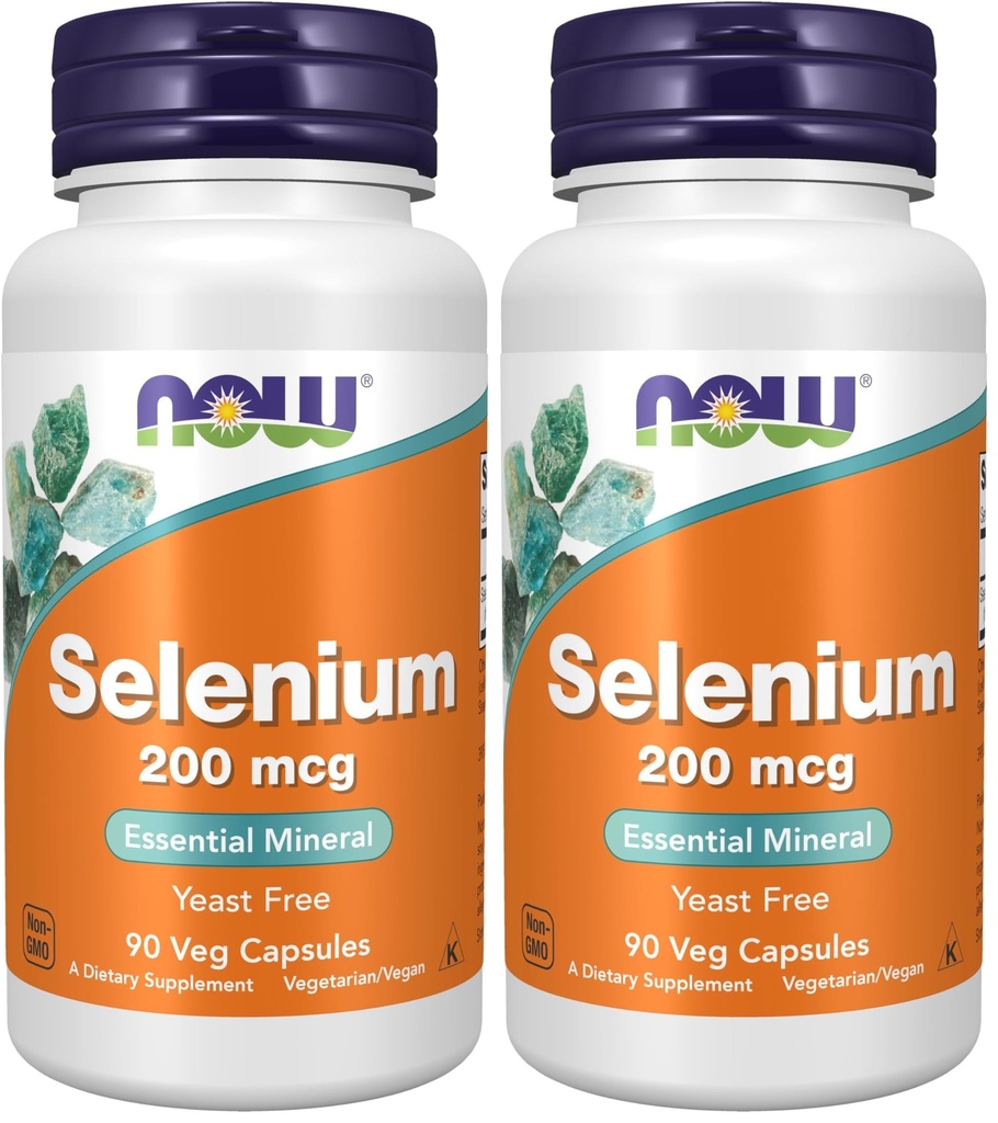 지금 보충 교재, 셀렌 (L-Selenomethionine) 200 mcg, 필수 무기물 *, 90 Veg 캡슐 (2의 포장)