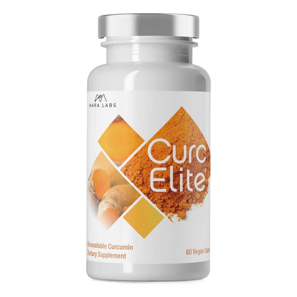 Mara Labs CurcElite Curcumin | 심황 추출물 95 % Curcuminoids | Vegan, No Fillers 및 Non-GMO | 60 Vegan 캡슐