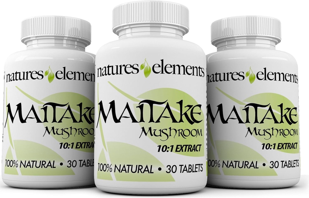 Maitake 버섯 - 3의 팩 - 10 : 1 추출물 - 500mg 정제 - 표준화 된 30 % 다당류 - 1 개월마다 공급 - 100 % 천연, 채식 안전