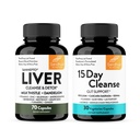 Sandhu의 Liver Renew Cleanse Detox Support & 15 Day Gut Cleanse Support 여성 및 남성용 보충