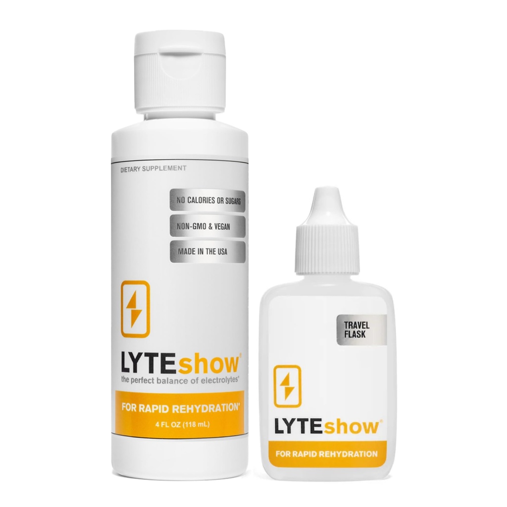 LyteShow - Rapid Rehydration + Digestion + Brain + Energy + Immunity의 전자 드롭 | 설탕 없음 | Trace Mineral | Unflavored, Subtle Mineral Taste - 40 서빙 (Magnesium, 칼륨, 아연)