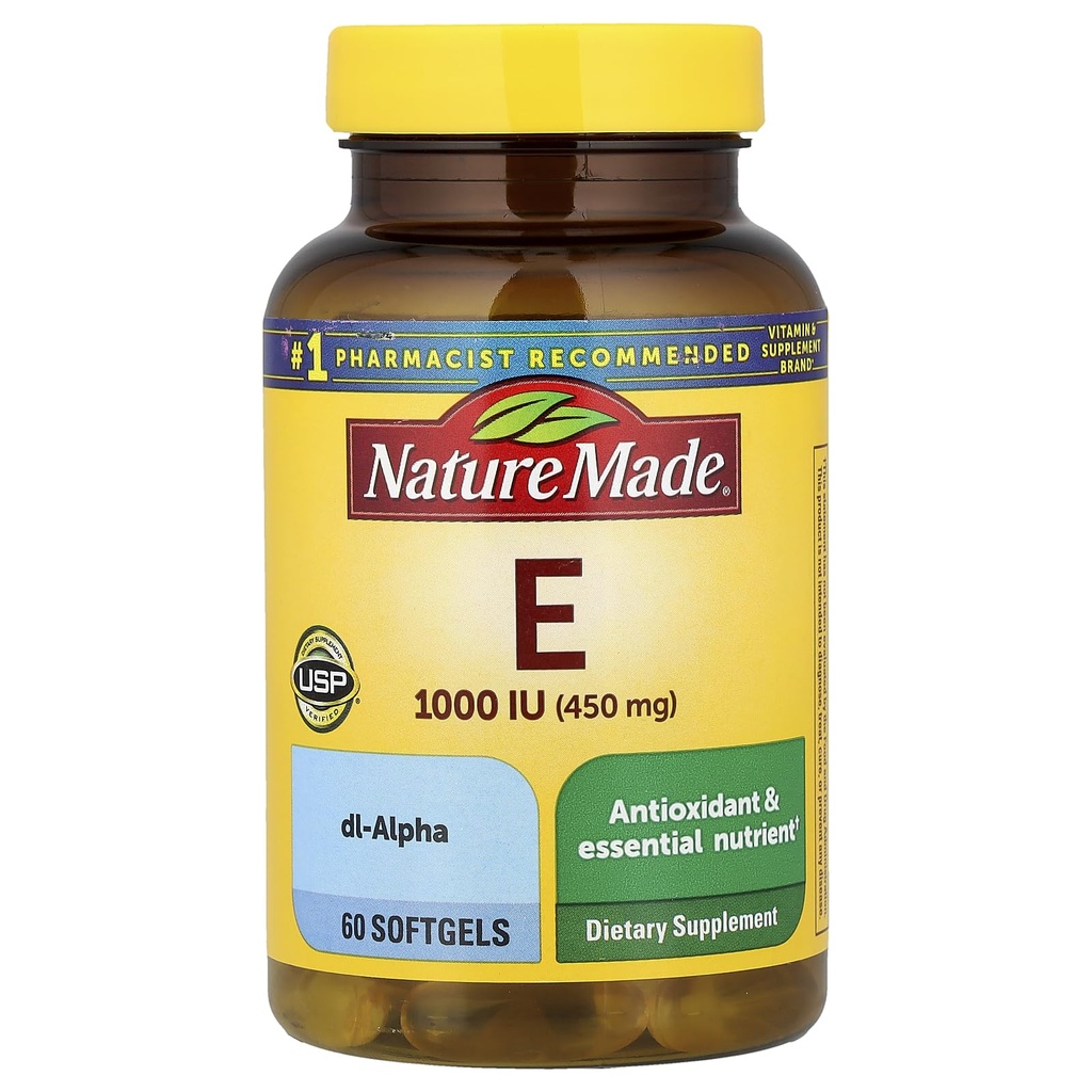 성격은 비타민 E 1000 IU (dl 알파) Softgels 60 Ct를 만들었습니다