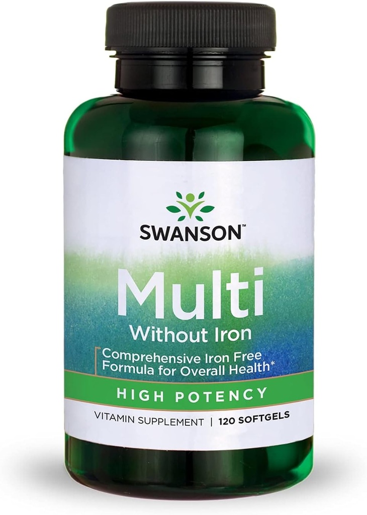 다비타민 건강 보충교재 철 자유로운 공식 120 Softgels Sgels 없는 Swanson 다