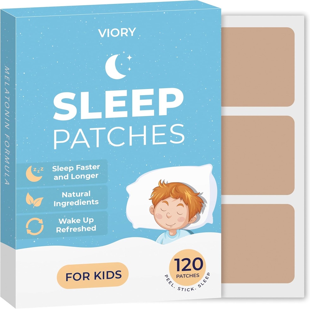 VIORY 120 Kids Extra Strength에 대한 수면 패치 - 빠른 행동, 100 % 천연 성분, 피부 친화적 인 & 소년을위한 수면 스티커를 적용하기 쉬운