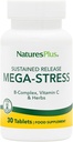 Natures Plus Mega Complex, 지속 릴리스 - 30 채식 정제 - B Complex, 비타민 C 보충교재, Chamomile & Herbs - 글루텐 - 무료 30 서빙