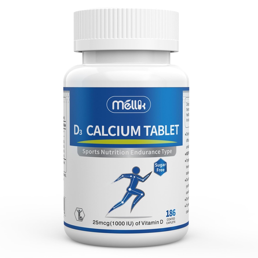 칼슘 보충 비타민 D3 1200-mg 마그네슘-Mini - 186Tablets 불쾌한 느린 방출 뼈 건강 여자 및 남자 규정식 보충교재 삼키기 설탕에 쉬운 무료