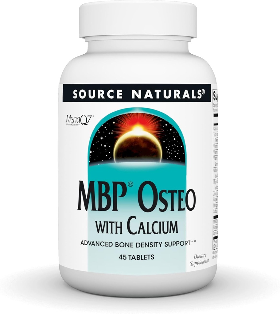 Source Naturals MBP Osteo 칼슘, 고급 뼈 밀도 지원 *, 45 정제