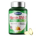 비타민 D3 K2 Softgels, K2 (MK-7)와 D3 10000 IU 코코넛 오일 Softgels와 200 mcg, 1 비타민 D & K, 지원 칼슘 흡수, 면역 및 심장 건강 - 90의 조사