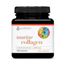 Youtheory Marine Collagen - 2,500 mg - 관절, 손톱, 헤어, 피부, 뼈 및 근육 건강 * - 아미노산, 미네랄 및 비타민 C, A, E, B6 및 B12-160 정제 (32 일 공급)