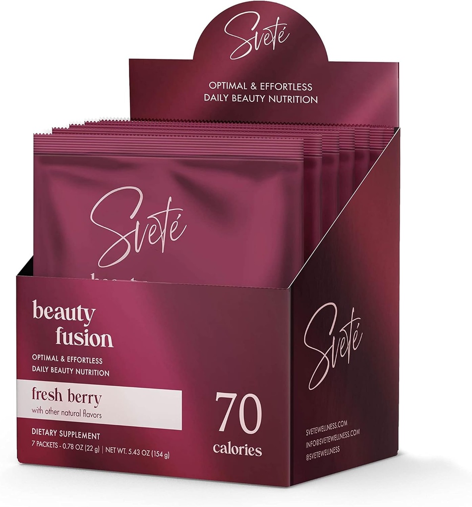 Hyaluronic 산, Biotin, 비타민 C, 아연, Probiotics, CoQ10를 가진 여성 다 아름다움 Superfood를 위한 가수분해된 교원질 분말 | Keto Protein | Berry 풍미 (7 단 하나 Serve Packets) Svete
