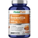 NusaPure Boswellia Serrata 10,000 Veggie 모자 당 mg 200 조사 (Ext. 20:1, Non-GMO, Vegan, Bioperine) Ayurvedic 허브 : 인도 Olibanum, Frankincense