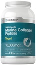 Horbäach Marine Collagen Powder 2.2 lbs | 가수 분해 콜라겐 펩타이드 | 불확실한 | Keto, Paleo, Non-GMO, 글루텐 무료 보충
