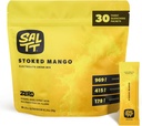 SALTT 전해질 분말 맛 음료 혼합 - Stoked Mango - 30 Hydration Packets - 마그네슘, 칼륨, 나트륨, 추적 미네랄 - Zero Sugar & 글루텐 무료 - 여행 필수