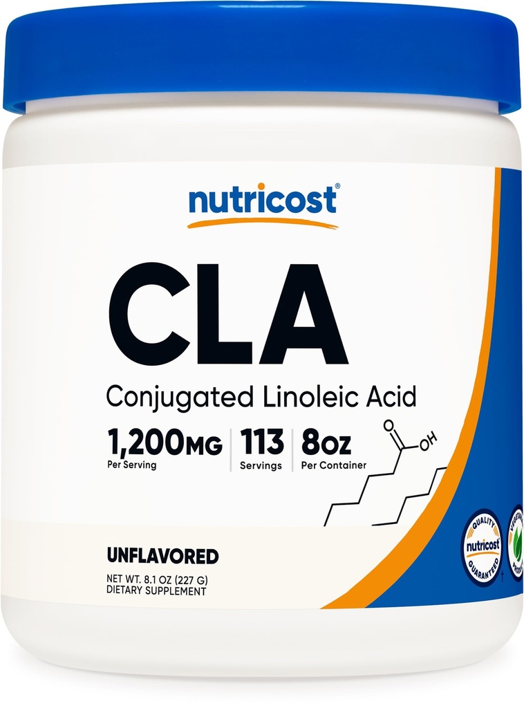 Nutricost CLA (주류 Linoleic 산) 8oz (227g) 분말 - 글루텐 무료, GMO 무료 CLA 보충