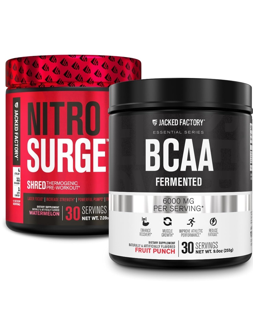몸 Recomposition, 근육 건물 및 회복을 위한 과일 펀치에 있는 Watermelon & BCAA에 있는 Jacked 공장 Nitrosurge Shred Thermogenic 전 운동