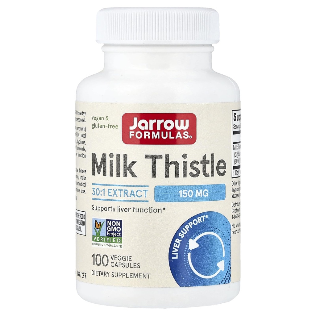Jarrow 공식 우유 이틀 150 mg - 100 Veggie 캡슐 - 산화 방지제 지원 면역 반응, 간기능 & 글루타티온 - 100까지 서빙