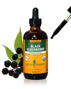 허브 제약 인증 유기 블랙 Elderberry 액체 추출 Immune 시스템 지원, 알코올 - 무료 글리세 라이트, 4 Ounce