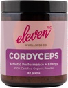 Eleven TLC - Cordyceps 버섯 분말 Superfood, 100 % 유기, 운동 성능 + 에너지, 미국 성장 - 3rd 파티 테스트, GMO 무료 비 - 반응 유리, 서빙