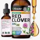BIO KRAUTER Red Clover Tincture - Red Clover Extract - 여성 지원을위한 액체 보충 - 알코올 및 설탕 무료 - Vegan Drops 2 Fl.Oz.