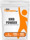 BulkSupplements.com HMB 파우더 - 칼슘 HMB, 베타 Hydroxy Beta-Methylbutyrate - HMB 파우더 보충제, 글루텐 무료 - 1g, 500g (1.1 파운드) (1의 포장)