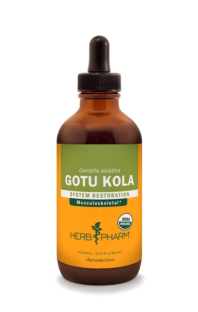 Herb Pharm은 Musculoskeletal 시스템 지원을위한 유기 Gotu Kola 액체 추출 - 4 Ounce