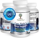 단순히 자연 순수 – 쉬운 밤의 수면 지원 – 자연 보충 – 마그네슘 – 발레 산 루트 – Chamomile – Melatonin – 야채 캡슐 - Non-GMO