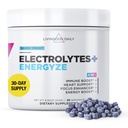 Livingood 매일 전해질 분말, 비타민 C, 마그네슘, 타우린 & 바다 소금, 에너지 & Hydration, Keto, Berry Frost 풍미, 30 Srvgs를 위한 Electrolyte 보충교재를 가진 Electrolytes Hydration 음료 혼합