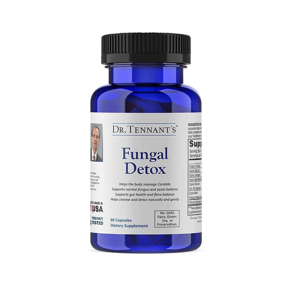 Tennant's Fungal Detox 박사 | Candida Cleanse, Mood & 호르몬 균형 | 건강한 효모 수준 및 위장 건강 증진