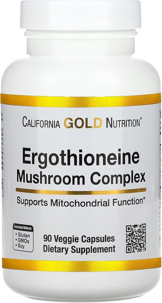 캘리포니아 골드 영양 Ergothioneine Mushroom Complex 유기 Maitake, 유기 Oyster, 유기 사자 Mane 버섯 추출물 및 L-Ergothioneine, 90 Veggie 캡슐