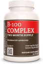 Remedy의 영양 비타민 B-100 Complex |1,000 mg, 60 Vegan 캡슐 다이어트 보충 | 2 개월 공급