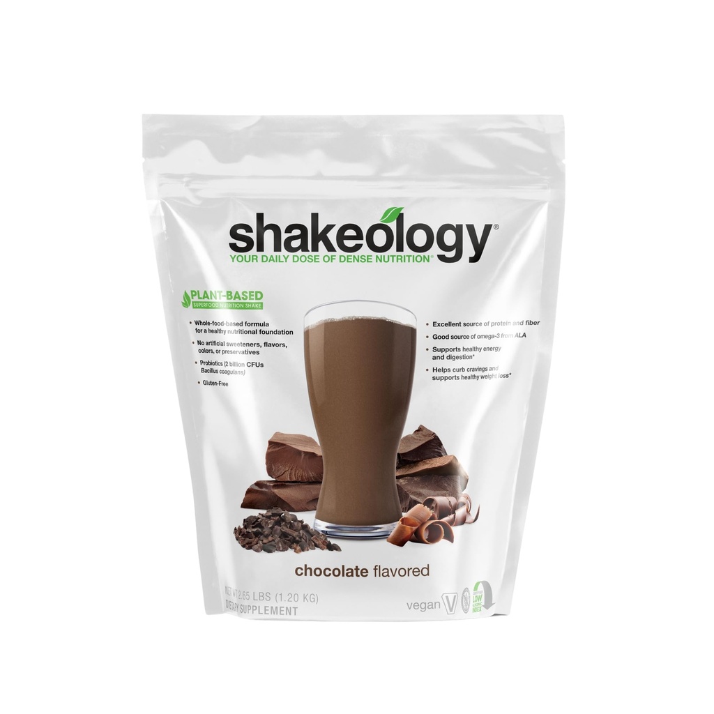 Shakeology Plant 기반 단백질 분말 혼합 - 비타민과 미네랄이 함유 된 글루텐 프리 셰이크 - 지원 체중 감소, 린 근육, 과트 건강 - 초콜릿, 30 서빙
